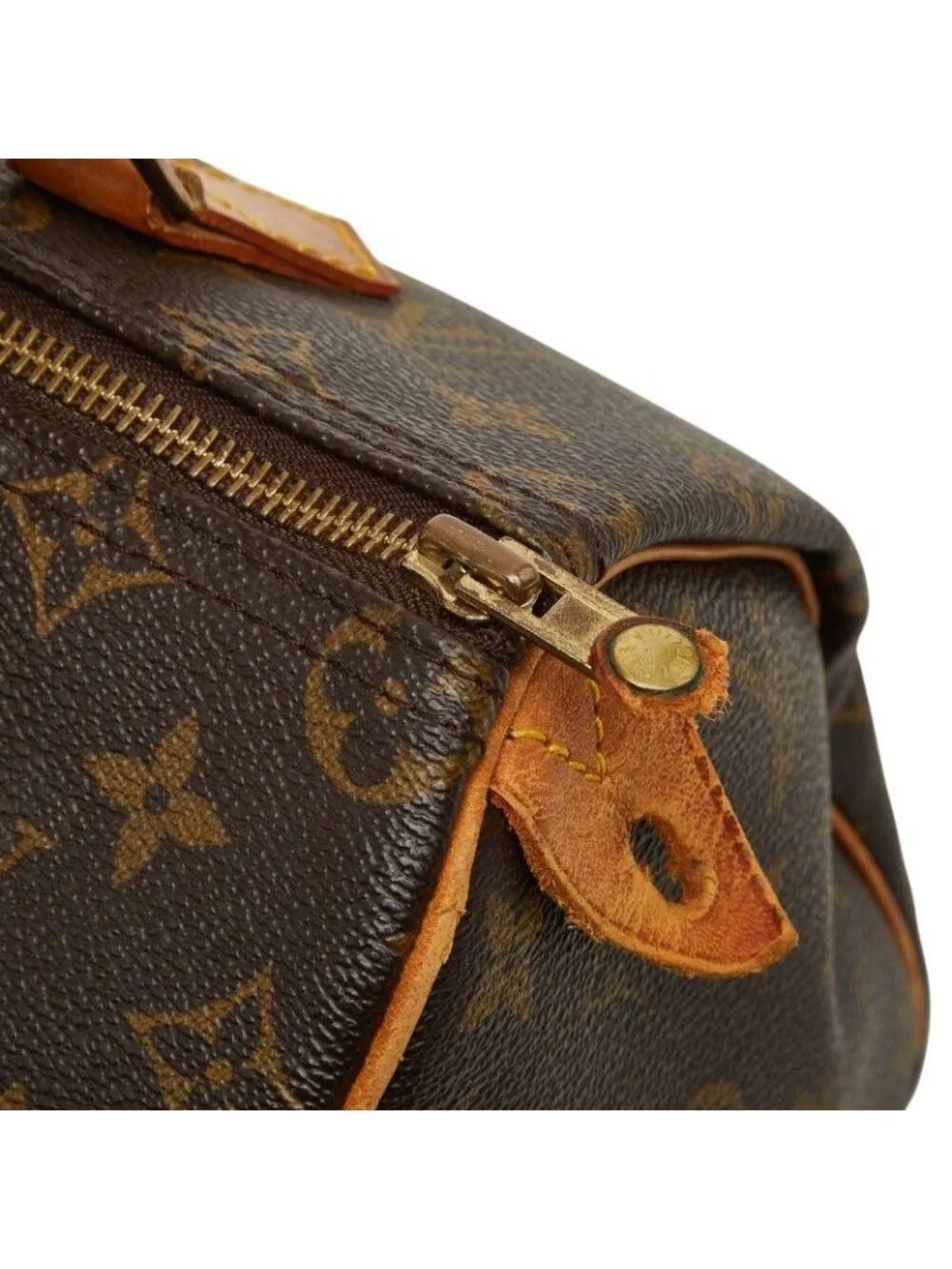 Louis Vuitton Monogram Speedy 25 Handbag Brown Leather